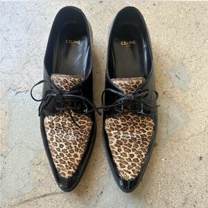 Celine Mens Oxfords in cheetah / leopard